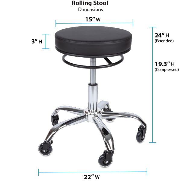 Load image into Gallery viewer, Norco® Pneumatic Adjustable Rolling Stool
