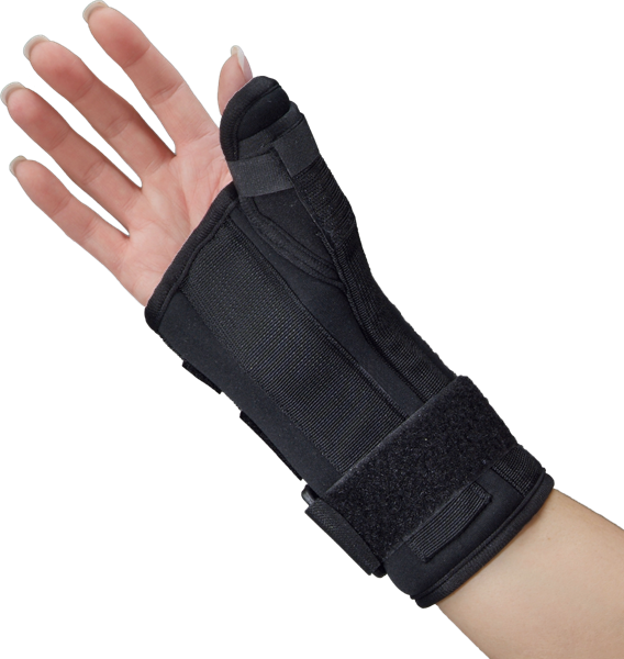 DeRoyal Black Foam Wrist and Thumb Splint