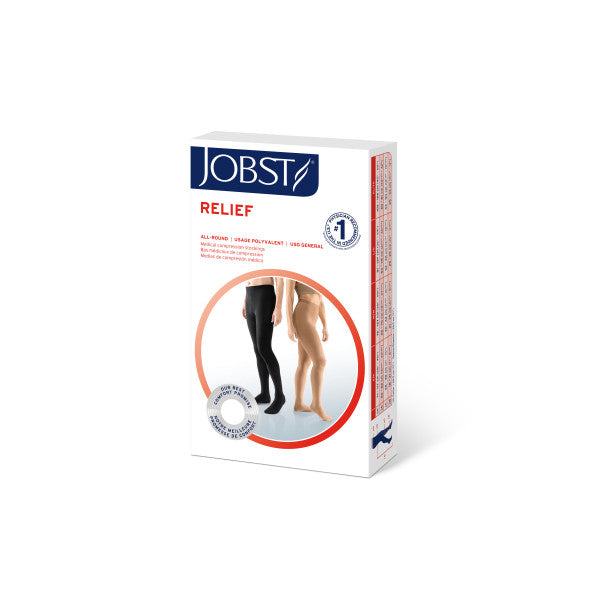 JOBST Relief Compression Waist High, 20-30 mmHg Closed Toe, Beige