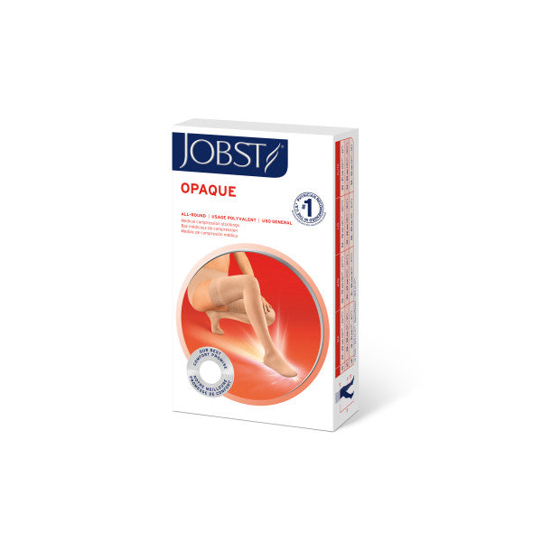 JOBST Women's Opaque Thigh High With Sensitive Top Band 15-20 mmHg Closed Toe