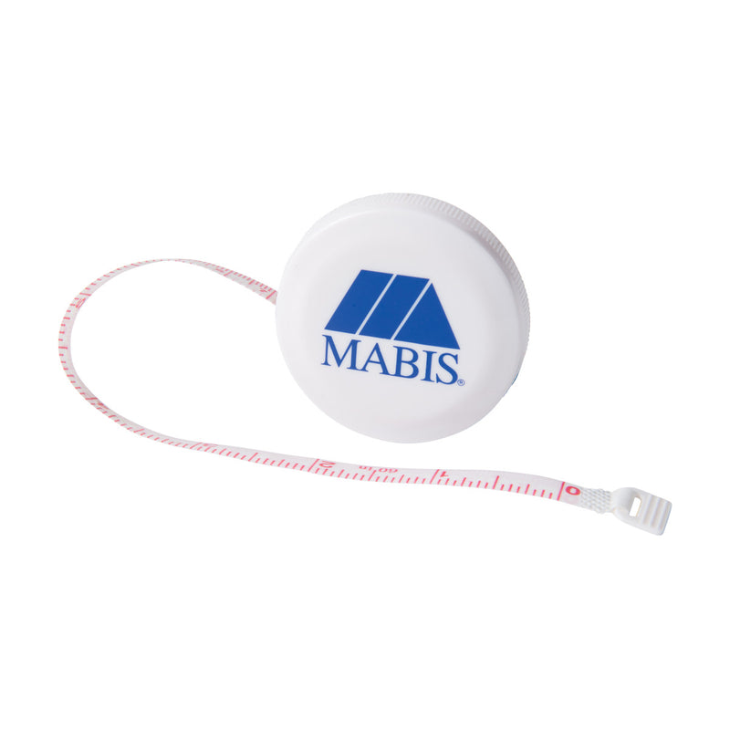 Mabis Retractable Tape Measure, White