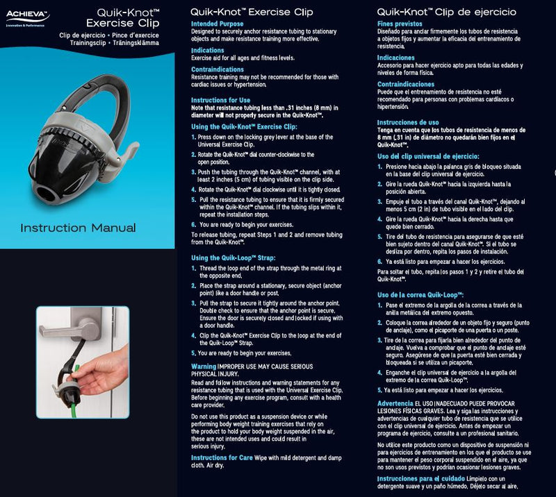 Load image into Gallery viewer, Achieva™Quik-Knot™ Exercise Handle &amp; Anchor Clip
