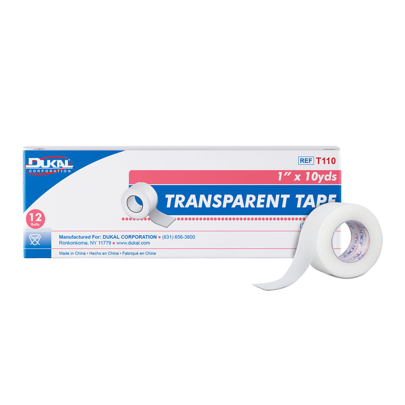 Dukal Transparent Tape 1 x 10 yd, Bx12