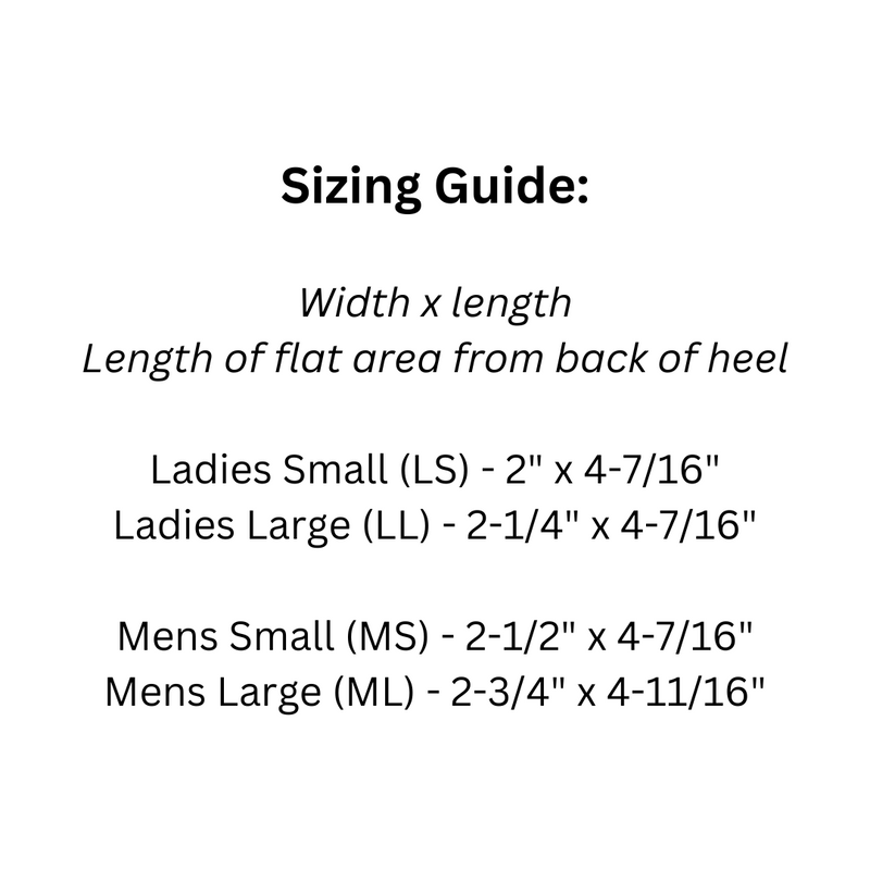 BML Heel Lift sizing guide