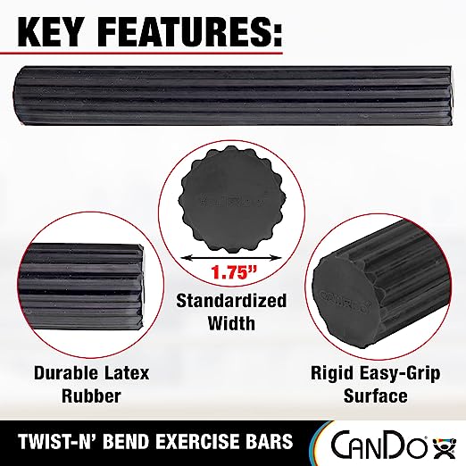 CanDo Twist-N-CanDo® 12" Twist-N-Bend Flexible Hand Exercise Bar Flexible Hand Exercise Bar