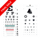 Graham-Field Products Eye Charts, Kindergarten Hanging Eye Chart & Snellen Hanging Eye Chart (SET, 1 of Each)