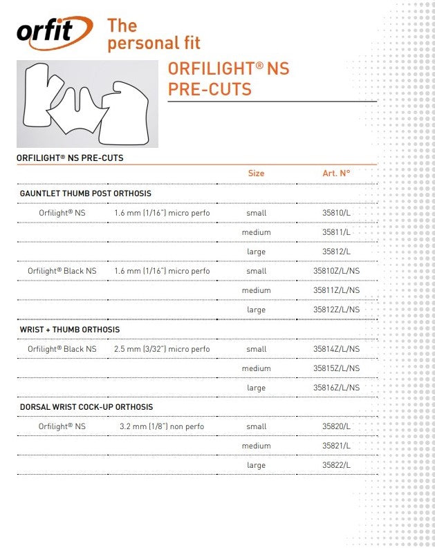 Orfit Orfilight NS (Non-Stick)