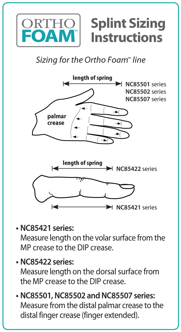 North Coast Medical Ortho Foam™ PIP Extension Orthotic