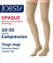 JOBST Women's Opaque Petite Thigh High With Sensitive Top Band 20-30 mmHg Closed Toe