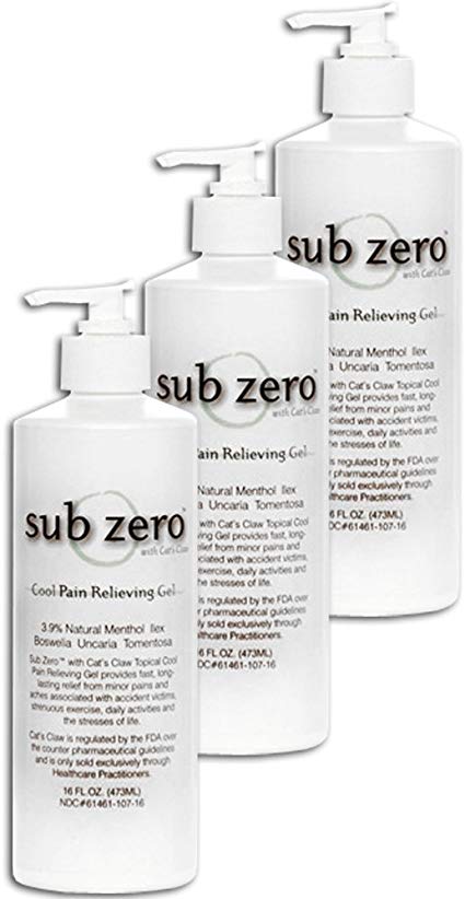Sub-Zero Cat's Claw Cool Pain Relieving Gel Original, Clear