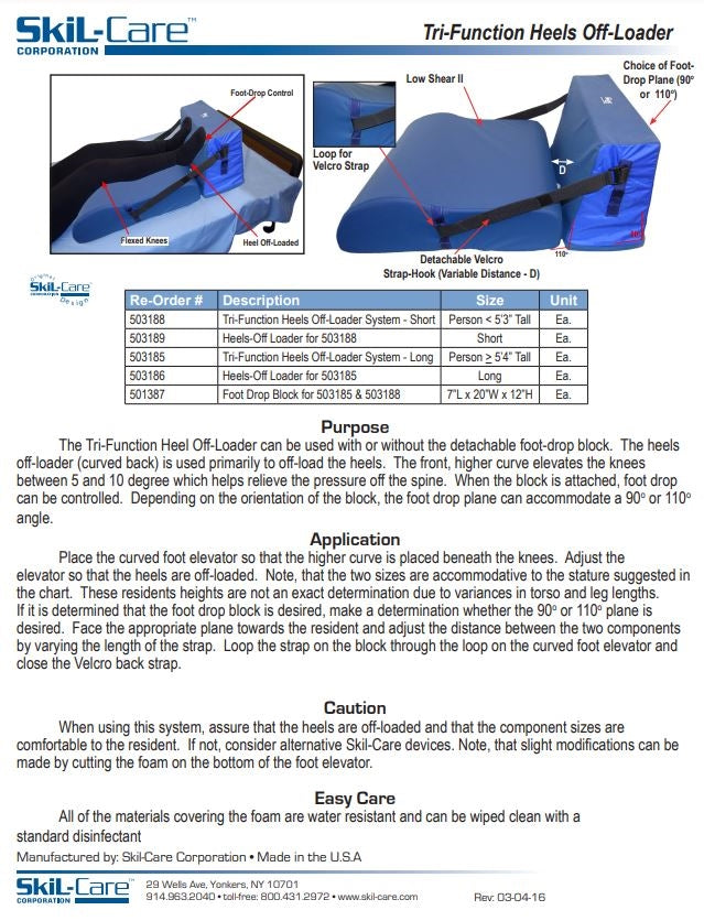 SkiL-Care Tri-Function Heel Off-Loader System