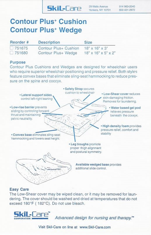 SkiL-Care Contour Plus Cushion With Gel