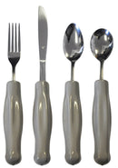 Kinsman Adult Weighted Utensils - Gray, 8 oz, Plastisol Coated