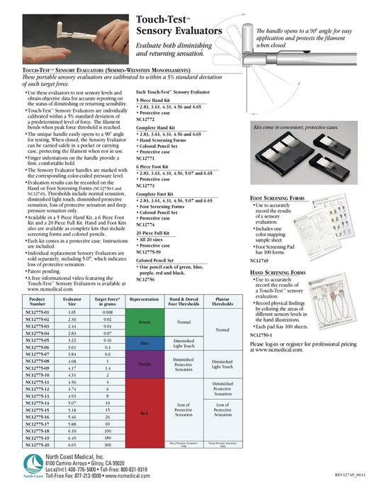 Touch Test® Sensory Evaluators