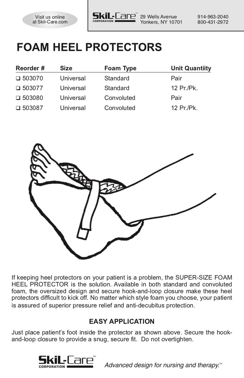 SkiL-Care Econo Heel Protector - Standard or Convoluted Foam