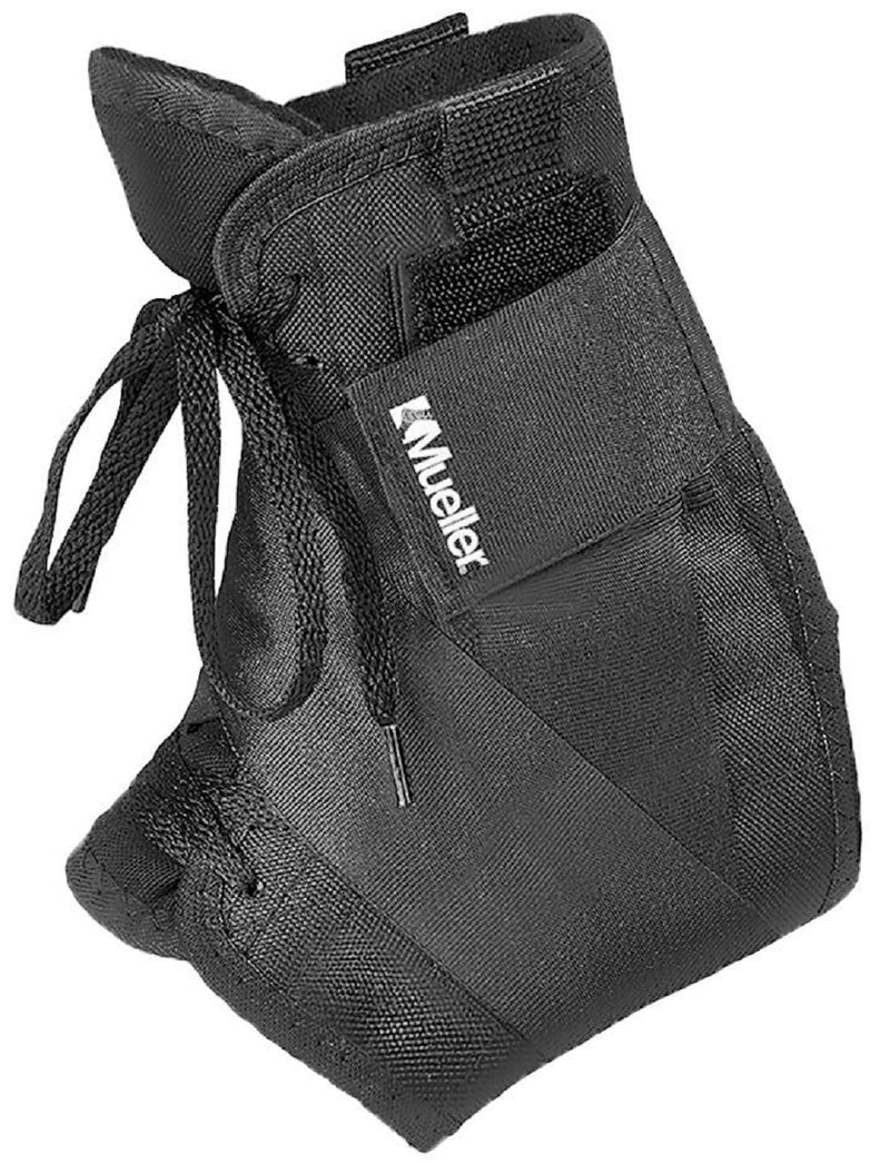 Mueller Soft Ankle Brace with Straps, Black, Bagged