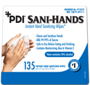 PDI Sani-Hands ALC Antimicrobial Alcohol Gel Hand Wipes 135 count