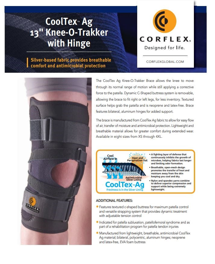 Corflex Cooltex™ AG 13” Knee-O-Trakker with Hinge – Rehab Supply