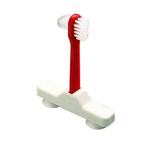 One-Handed Denture Brush with Suction Cups