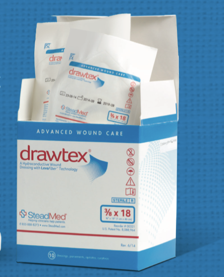 Steadmed Medical Drawtex? Hydroconductive Wound Dressing 8 inch x 8 inch, With LevaFiber Technology (Box of 10) by El00304, White Steadmed Medical Drawtex? Hydroconductive Wound Dressing 8 inch x 8 inch, With LevaFiber Technology (Box of 10) by El00304, White
