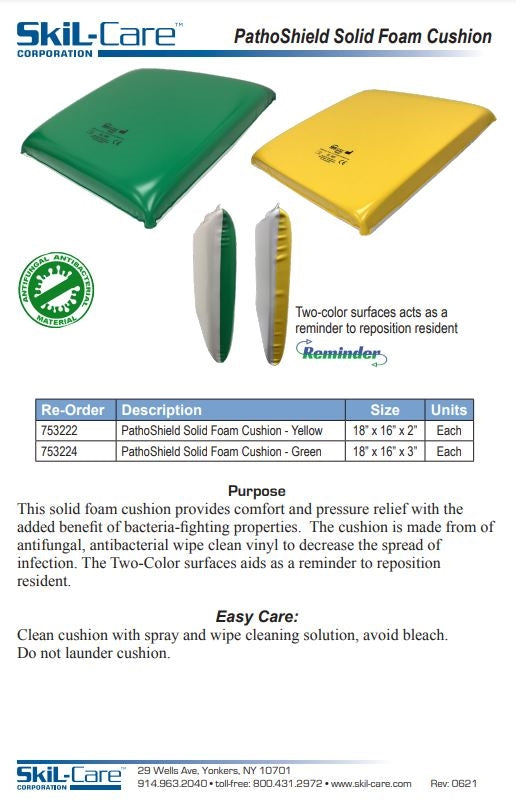 SkiL-Care PathoShield Solid Foam Cushion